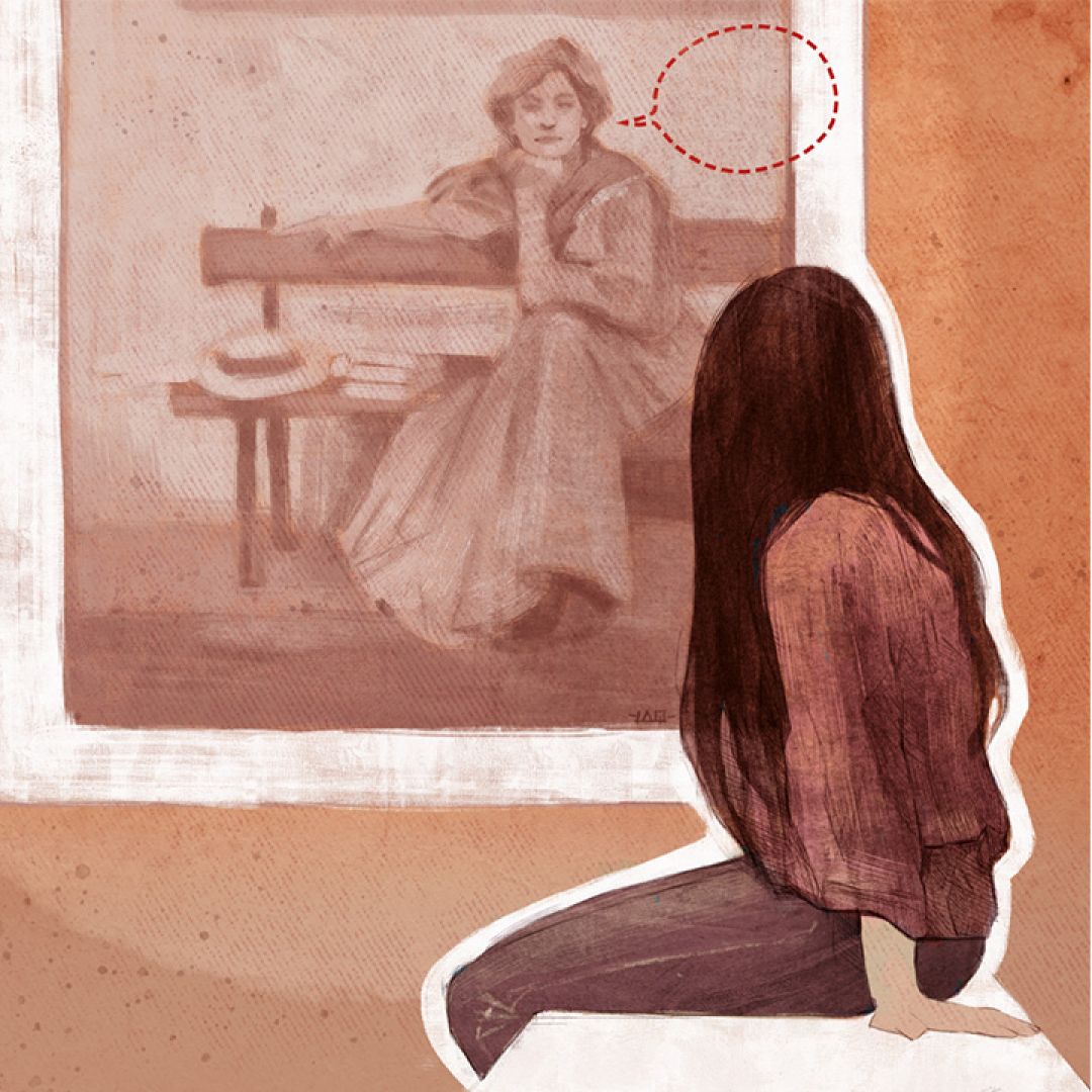Interazione silenziosa, illustrazione di Linda Aquaro per Cose Belle Contest d'illustrazione 2021