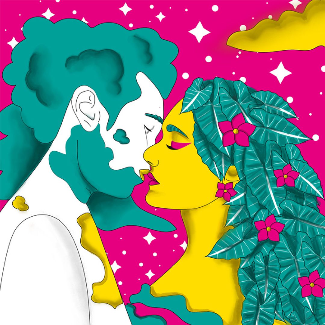 The kiss of nature, illustrazione di Valentina Civita per Cose Belle Contest d'illustrazione 2021