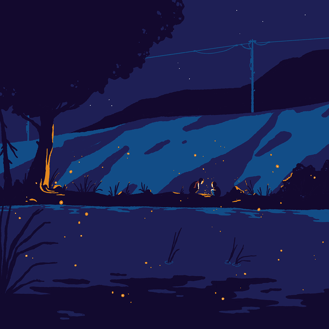 Fireflies, illustrazione di Gianluca Natale per Cose Belle Festival 2019