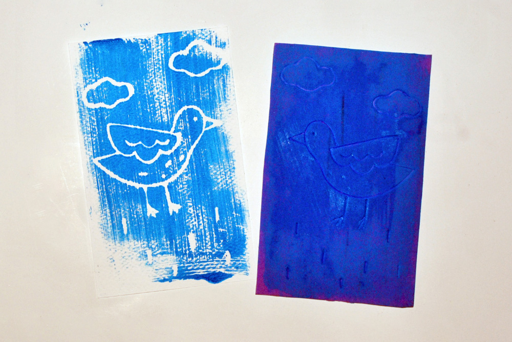 Composizione di stampe su tetrapak realizzate da Arianna D'Agostino