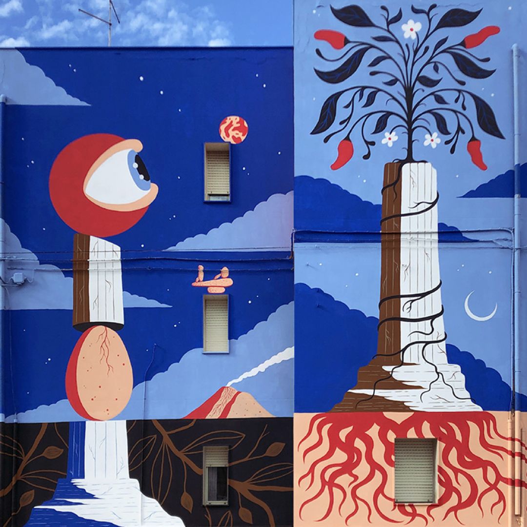 La memoria dell'occhio e del peperone, illustrazione di Carlo Alberto Giardina per Cose Belle Contest d'illustrazione 2021