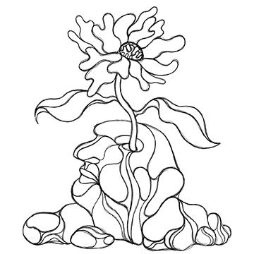 Uno dei fiori, illustrazione di Lorenzo Griguoli per Cose Belle Contest d'illustrazione 2023