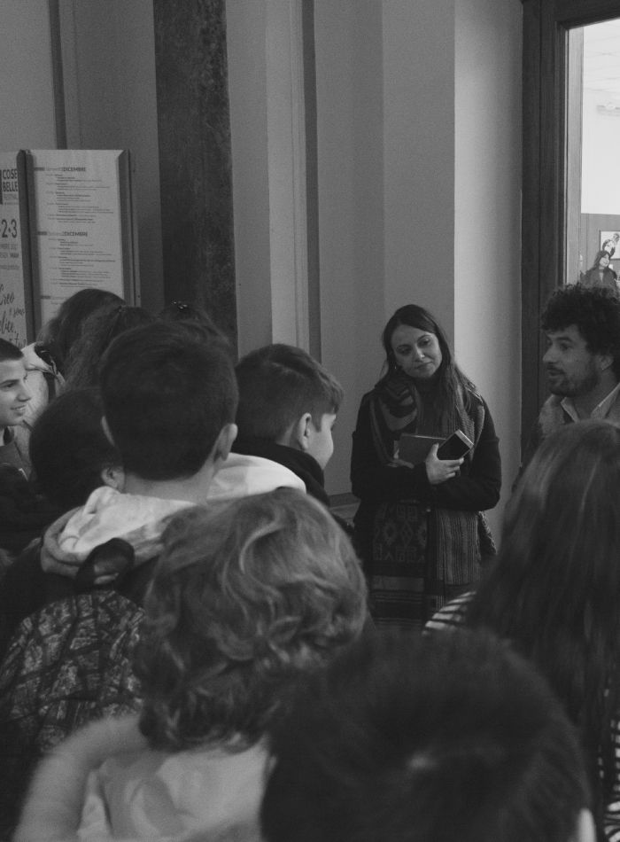 Pierluigi Virelli accoglie gli studenti a Cose Belle Festival