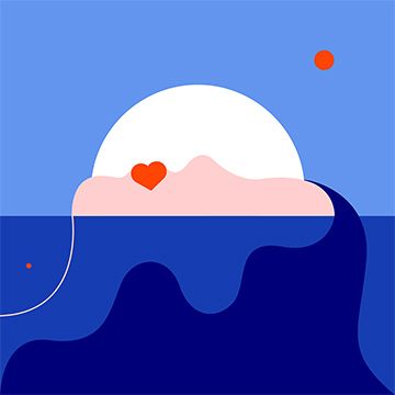 Tuffo al cuore, illustrazione di Isabella Conticello per Cose Belle Contest d'illustrazione 2020