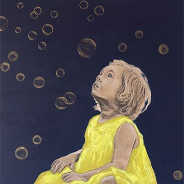 Mille bolle blu, illustrazione di Luca Piscitelli per Cose Belle Contest d'illustrazione 2017