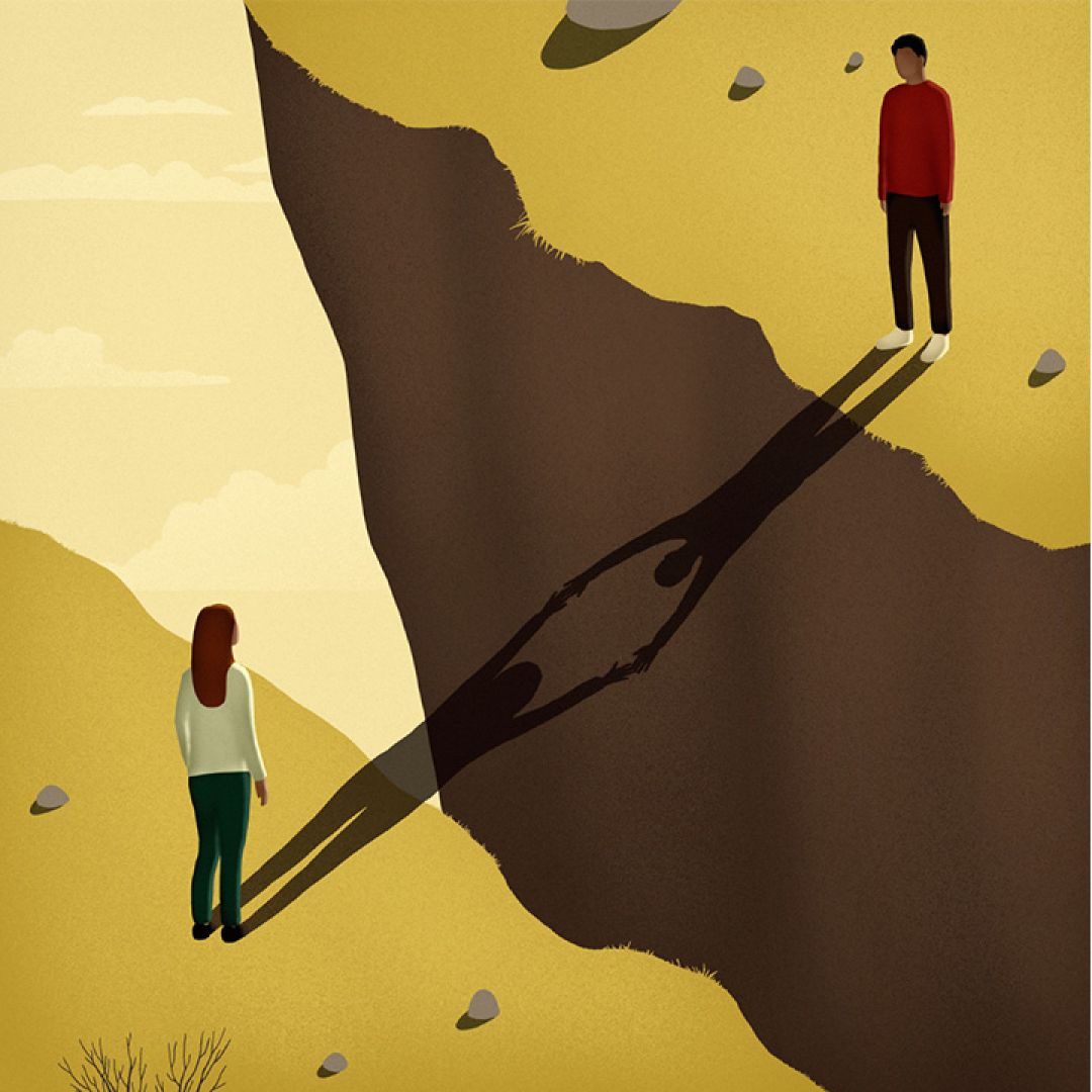 Cliffhanger, illustrazione di Alessandra Bruni per Cose Belle Contest d'illustrazione 2021