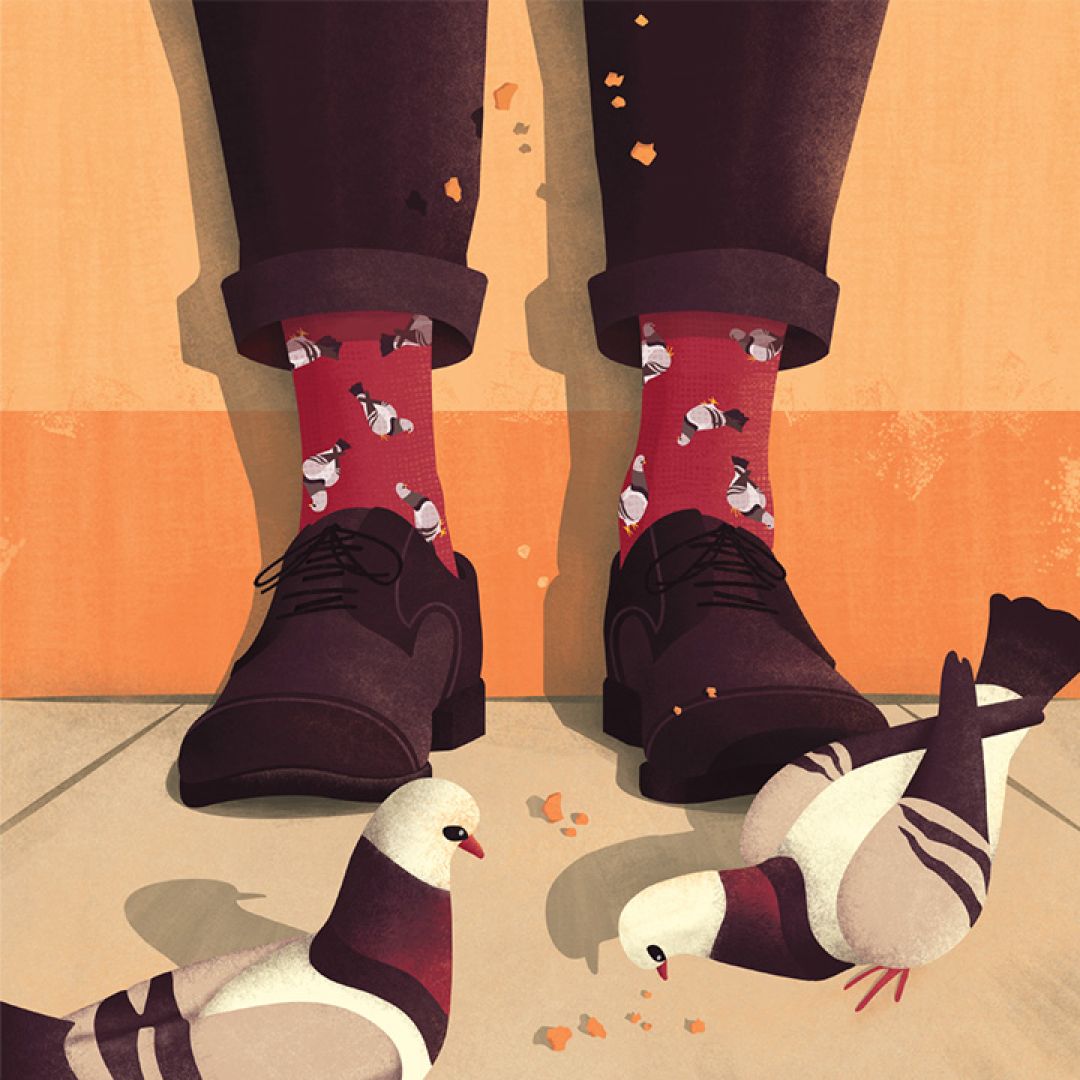 Le calze di Cosimo, illustrazione di Vito Ansaldi per Cose Belle Contest d'illustrazione 2021