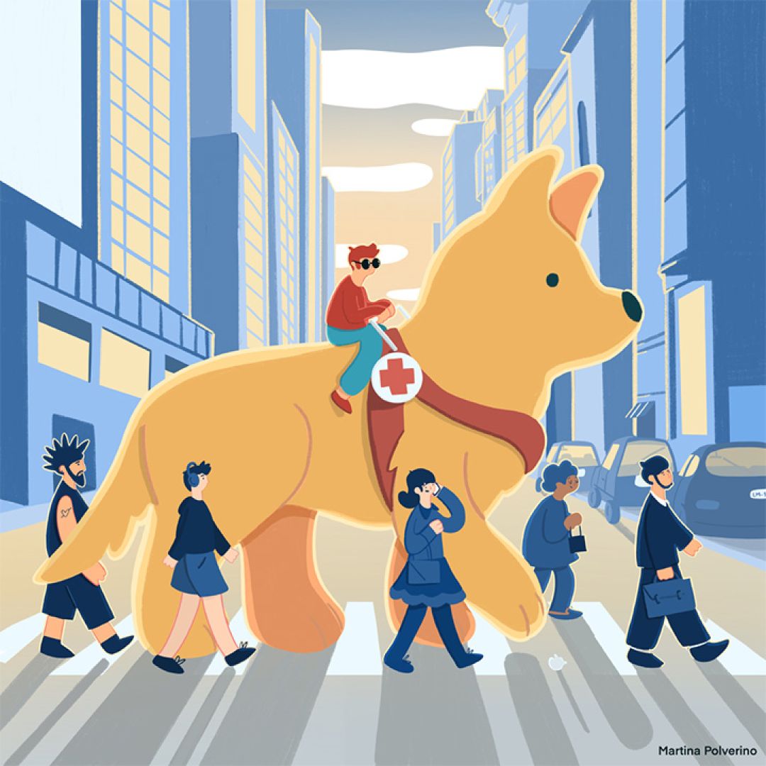 Mi fido ciecamente di te, illustrazione di Martina Polverino  per Cose Belle Contest d'illustrazione 2021
