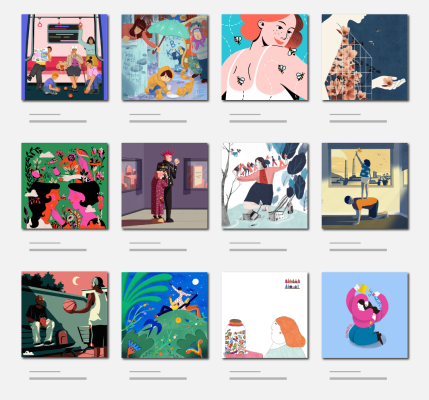 Rappresentazione di una parte delle opere delle Mostra collettiva.