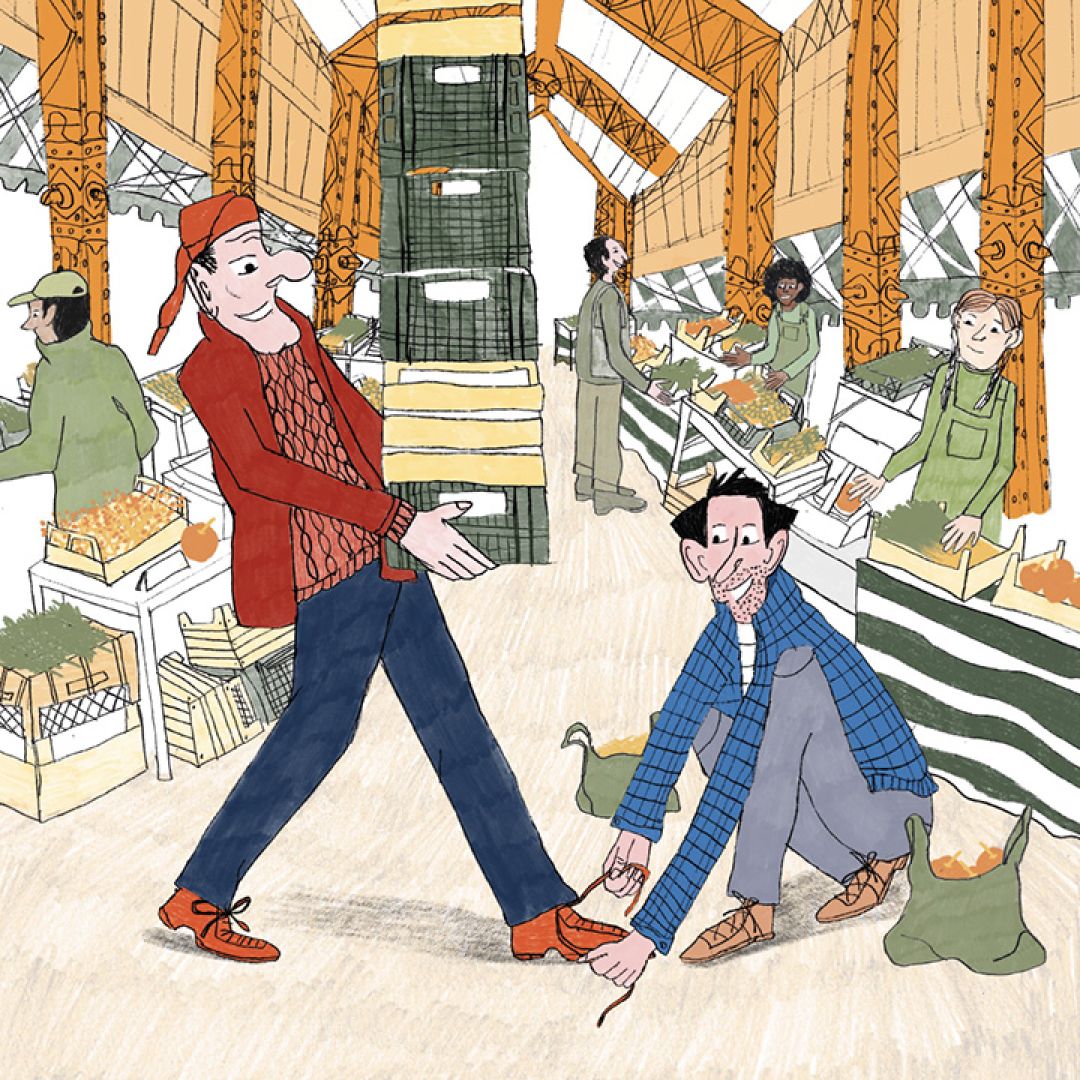 Attento, che inciampi!, illustrazione di Mara Pidello per Cose Belle Contest d'illustrazione 2022