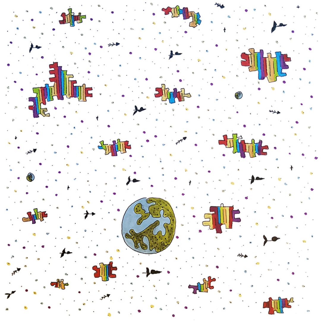 Re-colorful, illustrazione di Noura Abdelhafidh per Cose Belle Contest d'illustrazione 2020