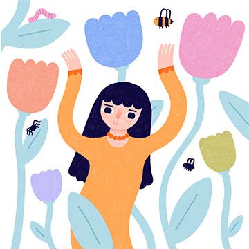 Dance like a Flower, illustrazione di Susanna Morari per Cose Belle Contest d'illustrazione 2021