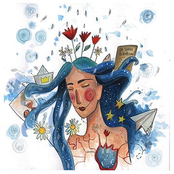 Gocce di Felicità, illustrazione di Erika Visconti per Cose Belle Contest d'illustrazione 2018