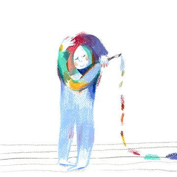 La scia della gentilezza, illustrazione di Chiara Clerici per Cose Belle Contest d'illustrazione 2022