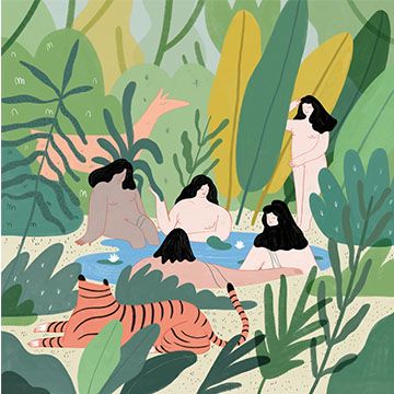 Naked and connected, illustrazione di Ker Jia Goh per Cose Belle Contest d'illustrazione 2021