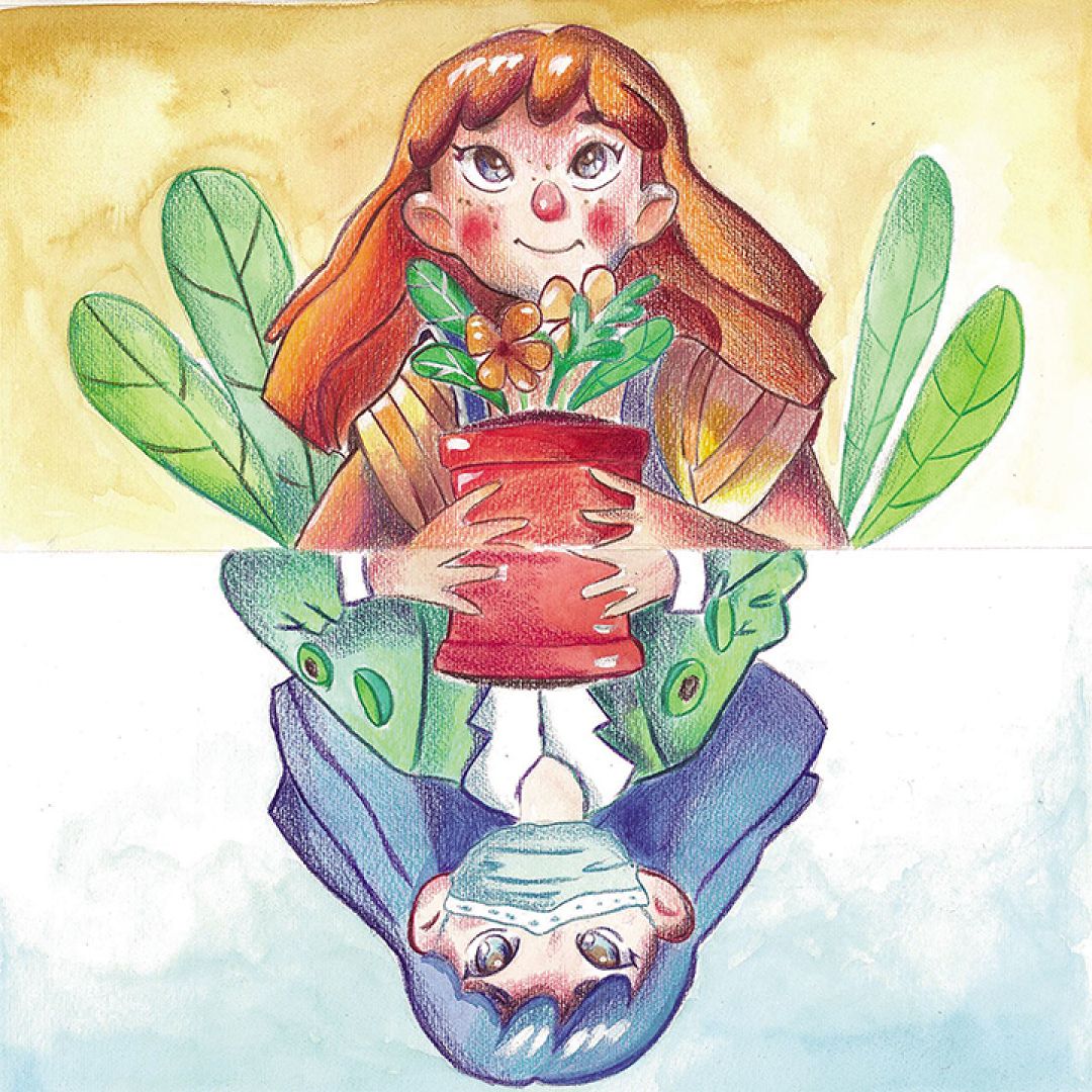 Mirror, illustrazione di Michelle Alocci per Cose Belle Contest d'illustrazione 2020
