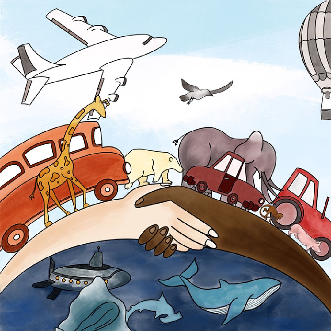Connessione, illustrazione di Giulia Biondani per Cose Belle Contest d'illustrazione 2021