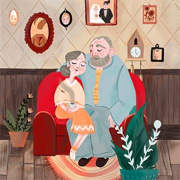I Vecchi Amanti, illustrazione di Marta Ronci per Cose Belle Contest d'illustrazione 2018