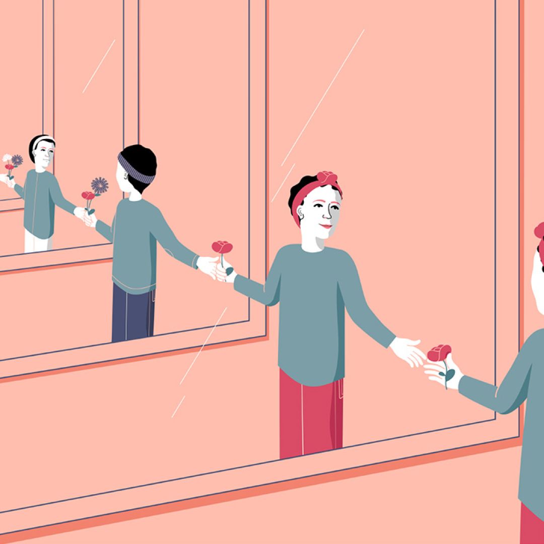 Riflessi di gentilezza, illustrazione di Elisa Minetti per Cose Belle Contest d'illustrazione 2022
