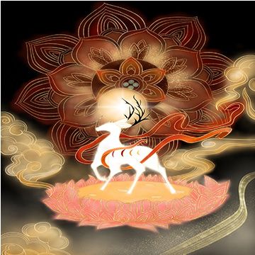 Dio cervo, illustrazione di He Song per Cose Belle Contest d'illustrazione 2022