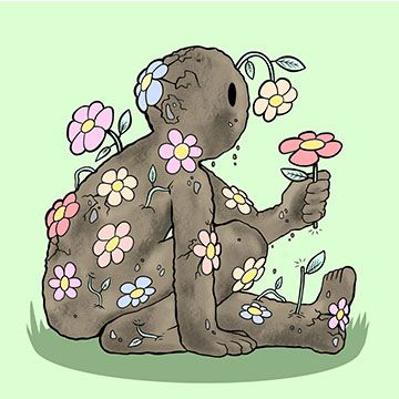 Flowergiving, illustrazione di Alice Calvi per Cose Belle Contest d'illustrazione 2022
