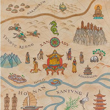 Kublai Khan's China, illustrazione di Juraj Horniak per Cose Belle Contest d'illustrazione 2021