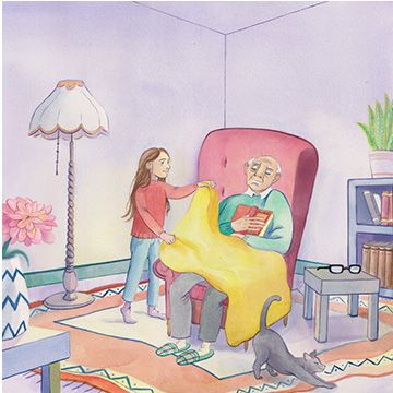 La gentilezza è cura di chi abbiamo intorno, illustrazione di Silvia Gurnari per Cose Belle Contest d'illustrazione 2022