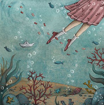 A spasso nell'oceano, illustrazione di Lara Tassini per Cose Belle Contest d'illustrazione 2021