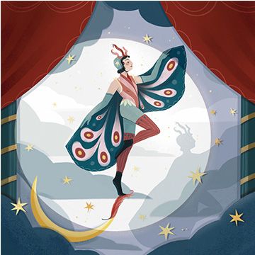 Butterfly Girl, illustrazione di Sara Masiani per Cose Belle Contest d'illustrazione 2023