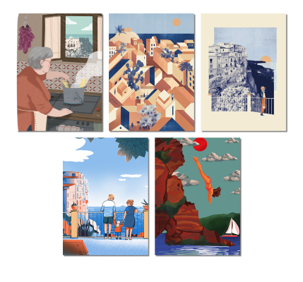 Rappresentazione di una parte delle opere delle Mostra collettiva.