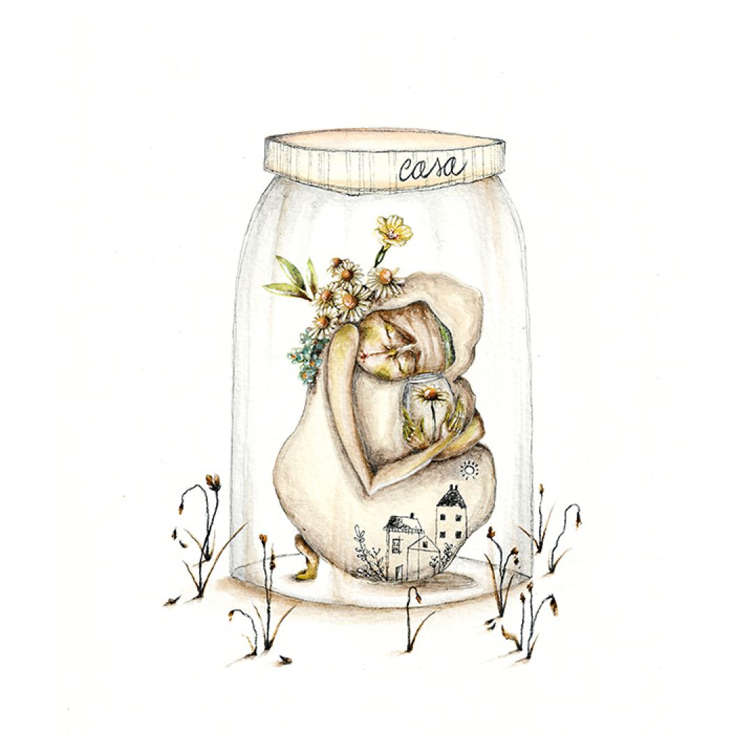 Margherita, illustrazione di Julien Bertolin per Cose Belle Contest d'illustrazione 2020