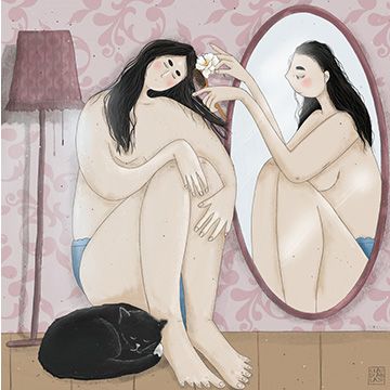 Be gentle to yourself, illustrazione di Claudia Blasi per Cose Belle Contest d'illustrazione 2022