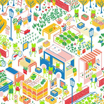 Cose green, illustrazione di Helga Aversa per Cose Belle Contest d'illustrazione 2020