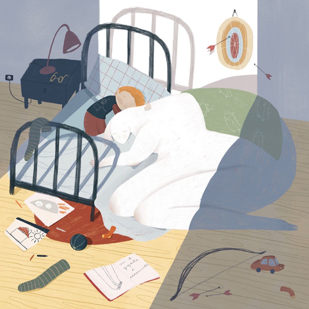 Il sonno del gigante, illustrazione di Giulia Zanotto per Cose Belle Contest d'illustrazione 2022