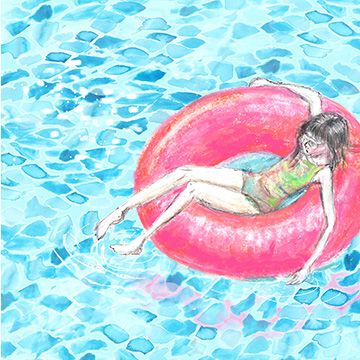 Libera di galleggiare, illustrazione di Tatiana Furlan per Cose Belle Contest d'illustrazione 2023