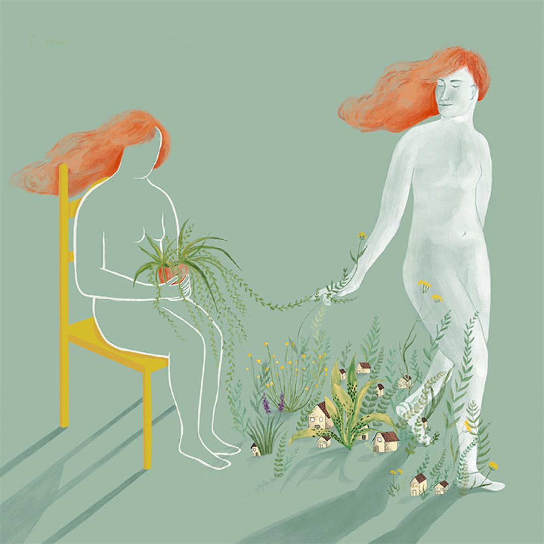 A piccoli passi, illustrazione di Emanuela  Sandu per Cose Belle Contest d'illustrazione 2020