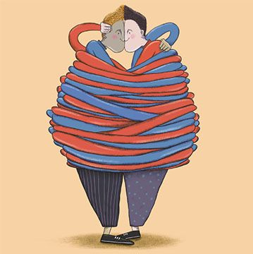 L'abbraccio, illustrazione di Michela Rossi per Cose Belle Contest d'illustrazione 2021