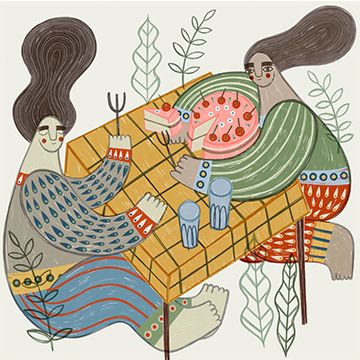 Ti va una fetta di torta?, illustrazione di Chiara Fantin per Cose Belle Contest d'illustrazione 2022