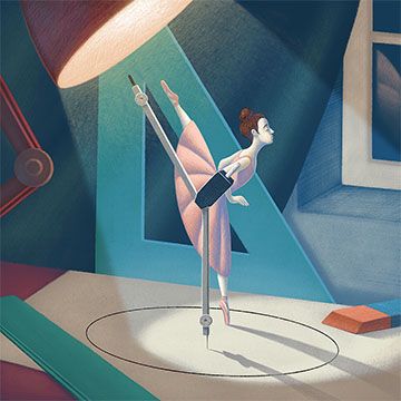 Interazione (ballo surreale), illustrazione di Alessandro Coppola per Cose Belle Contest d'illustrazione 2021