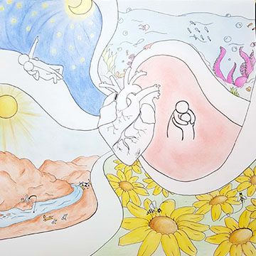 Le vie del cuore, illustrazione di Maria Gabriella Galante per Cose Belle Contest d'illustrazione 2021