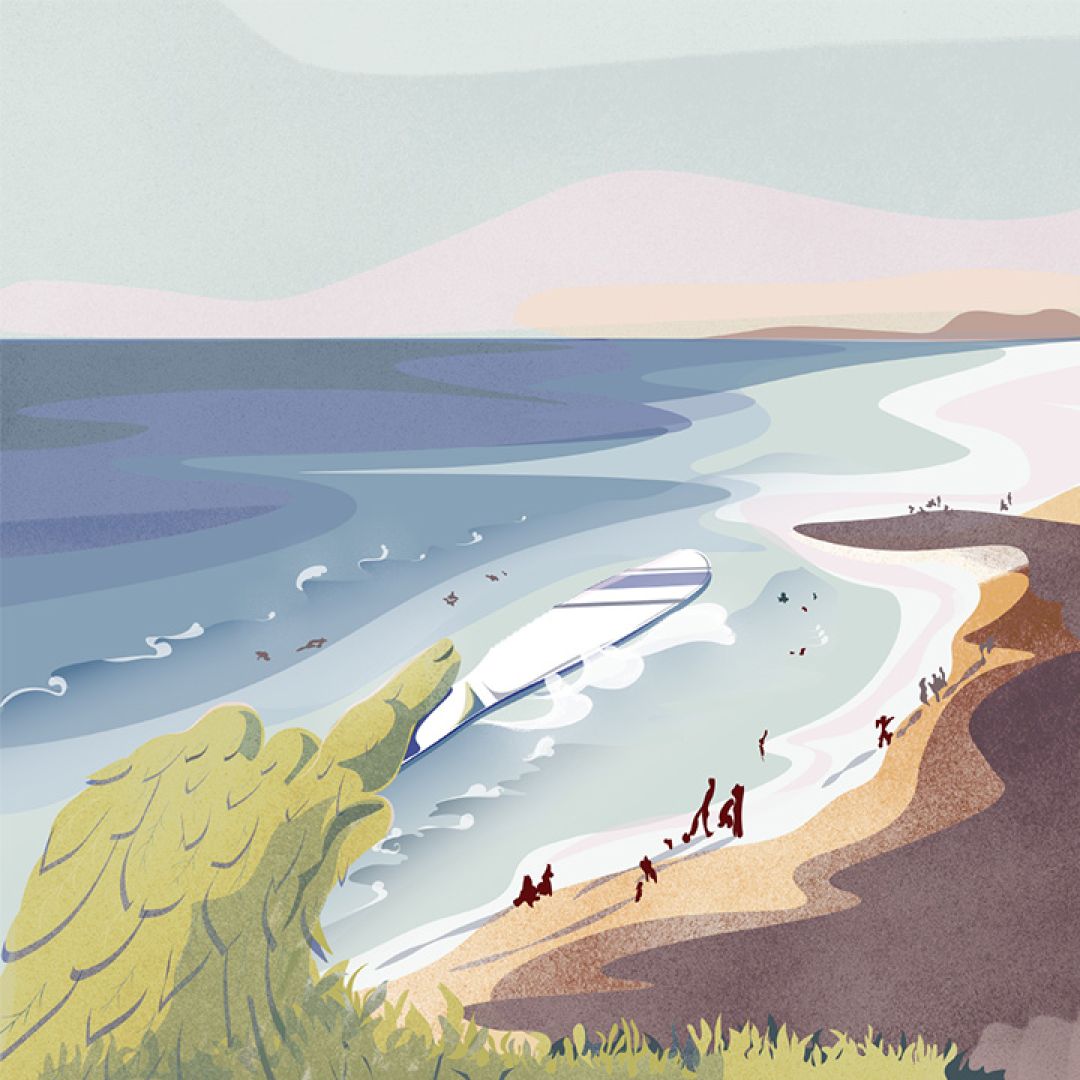 Knife-wave , illustrazione di Olga Parfenova per Cose Belle Contest d'illustrazione 2021