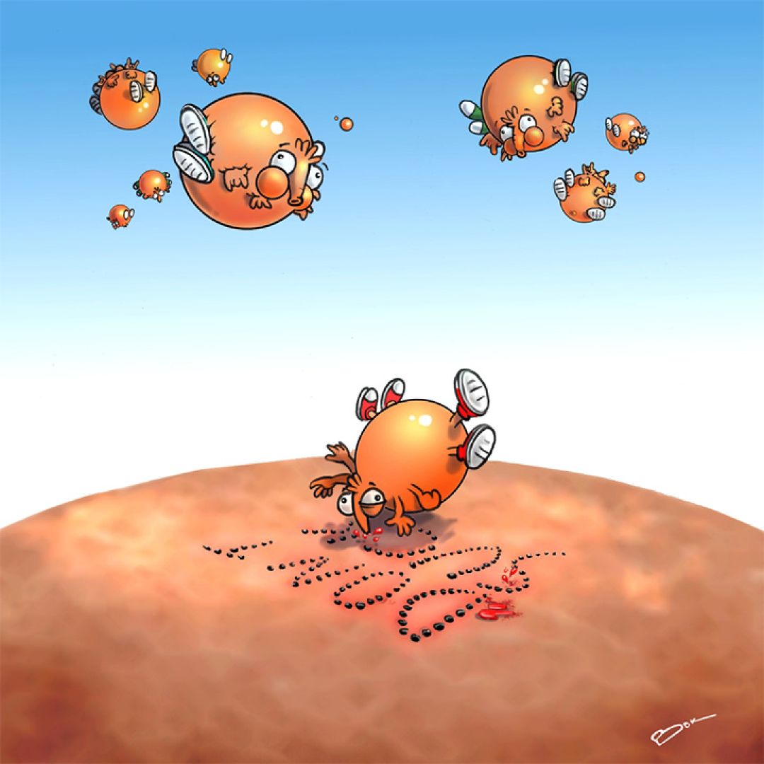 Zoonosi, illustrazione di Marco Baccara per Cose Belle Contest d'illustrazione 2021
