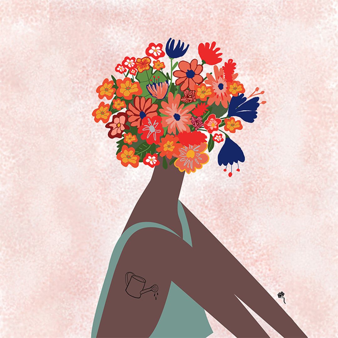 Ricordati di annaffiare il tuo giardino, illustrazione di Maria Mangiapane per Cose Belle Contest d'illustrazione 2020