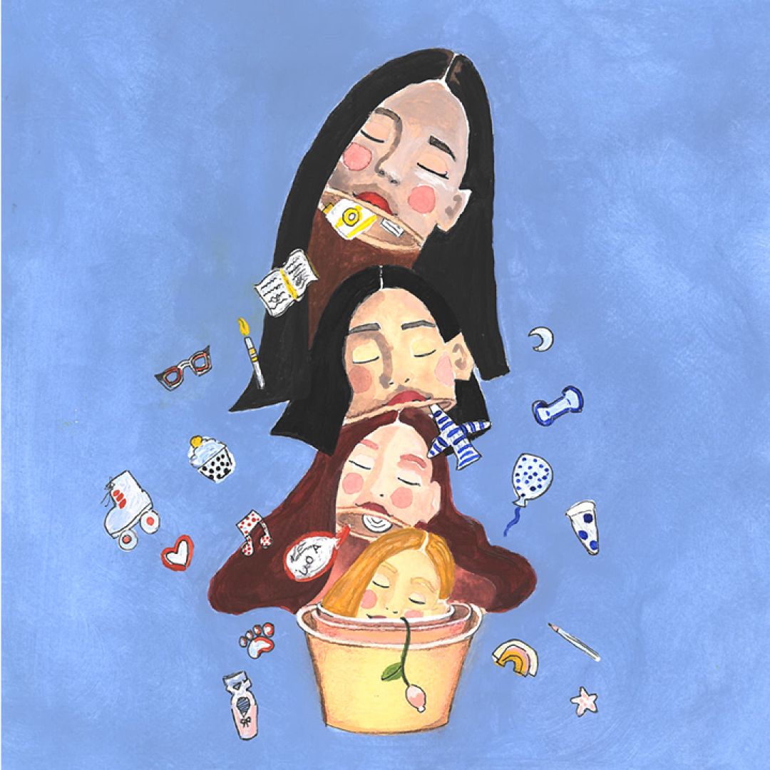 I colori delle nostre interazioni , illustrazione di Ida Maria Esposito per Cose Belle Contest d'illustrazione 2021