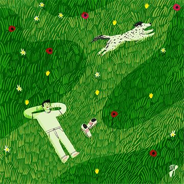 Una boccata d'aria, illustrazione di Marco Di Prisco per Cose Belle Contest d'illustrazione 2020