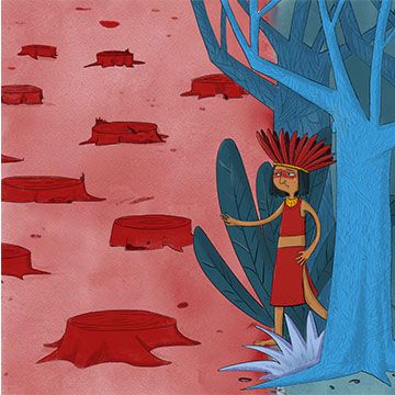 Fuori dalla foresta, illustrazione di Alice Gallosi per Cose Belle Contest d'illustrazione 2021