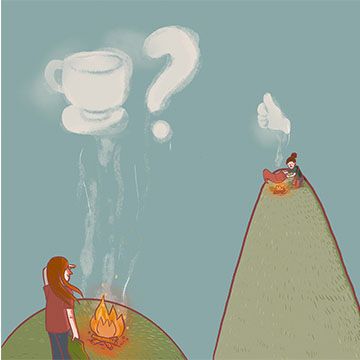 Caffè?, illustrazione di Elena Castiglioni per Cose Belle Contest d'illustrazione 2021