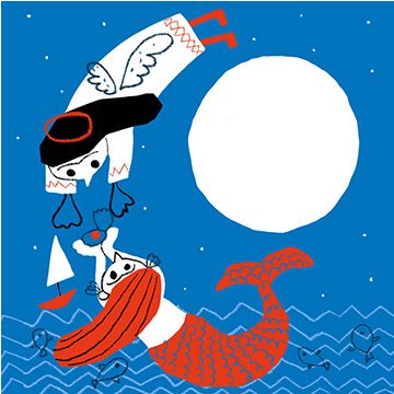 The Angle And The Mermaid, illustrazione di Gianluca Chiavassa per Cose Belle Contest d'illustrazione 2022