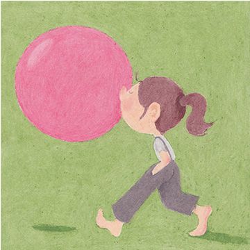 Bubble gum, illustrazione di Emma Cusinato per Cose Belle Contest d'illustrazione 2023