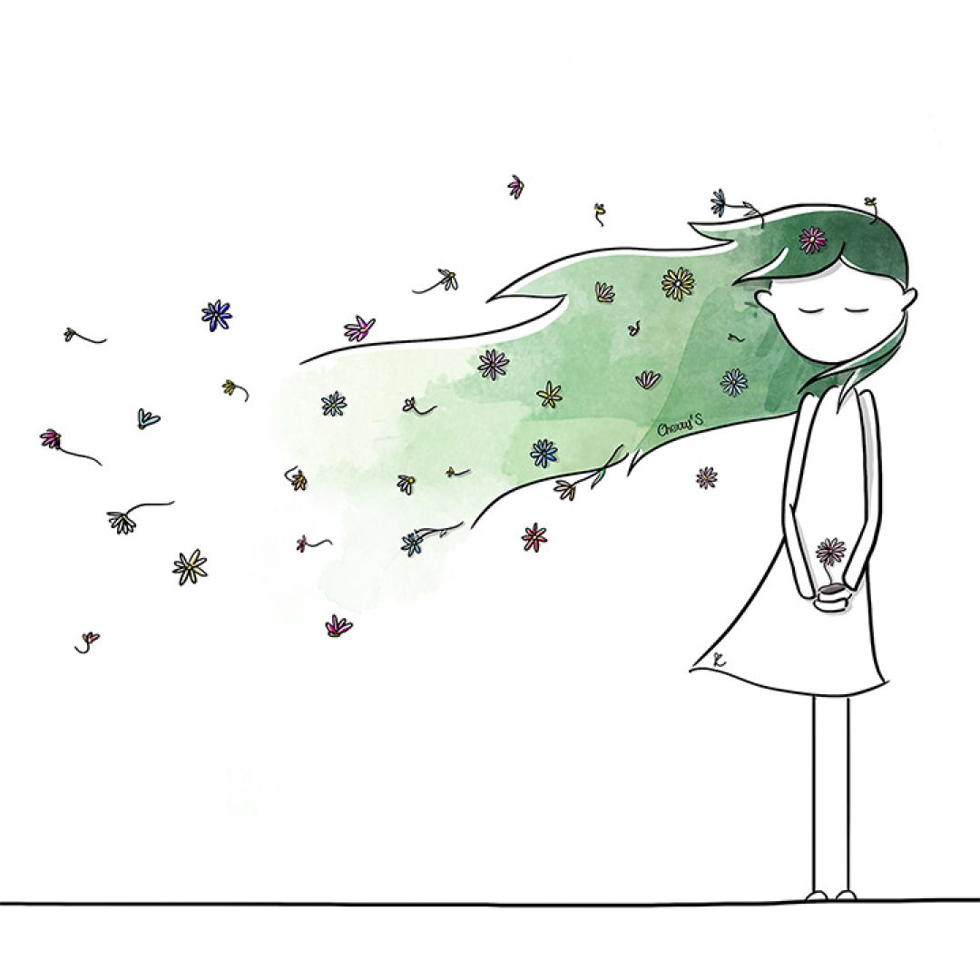 Respira, illustrazione di Sara Cherubino per Cose Belle Contest d'illustrazione 2020